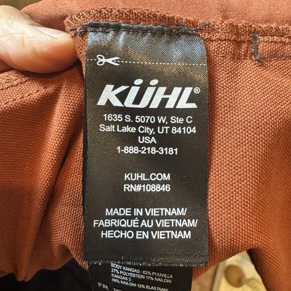 Kuhl Womens Luna Moto Jacket Size XS Dark Red-ish Orange Snap Front Stretch Trim - Picture 6 of 7